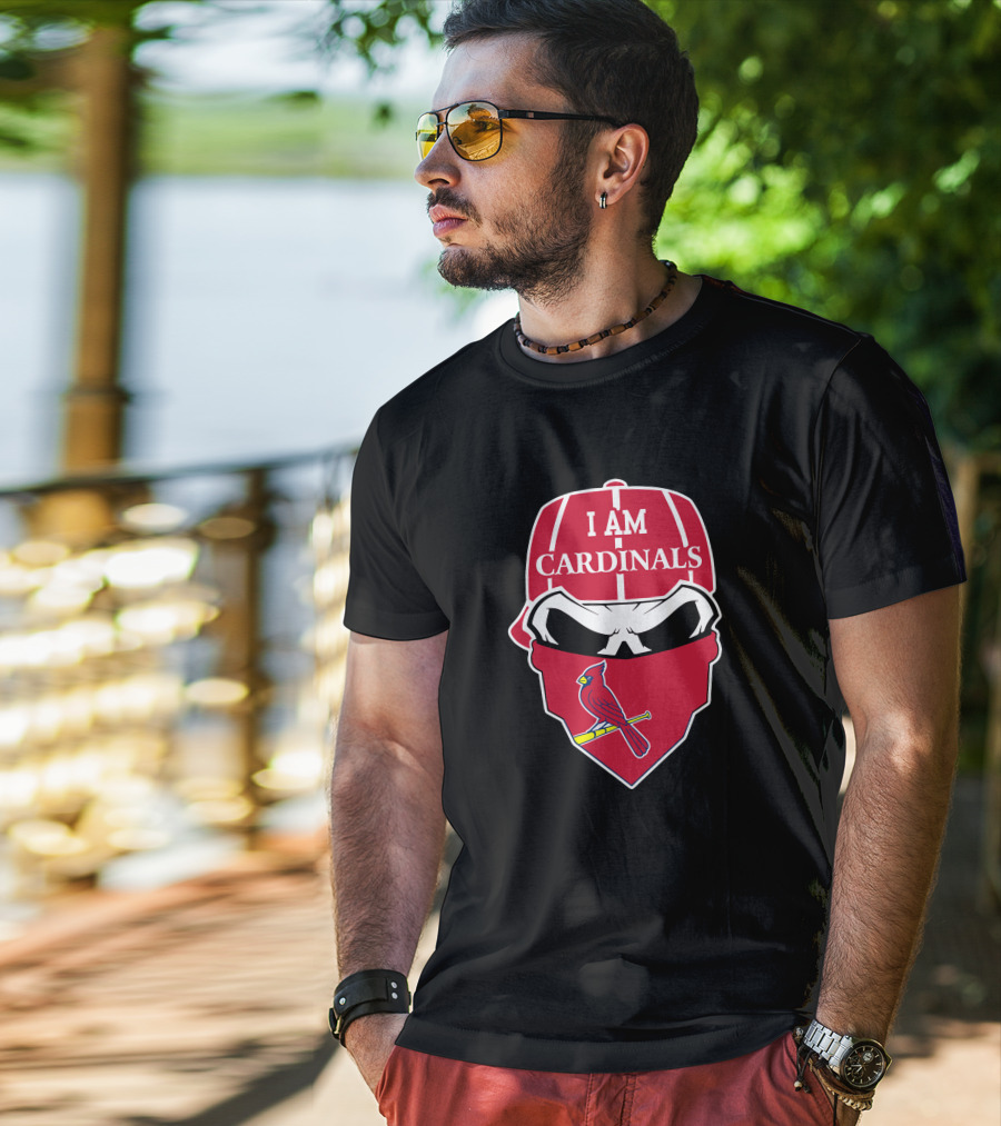 I Am Cardinals St Louis Skull T-Shirt