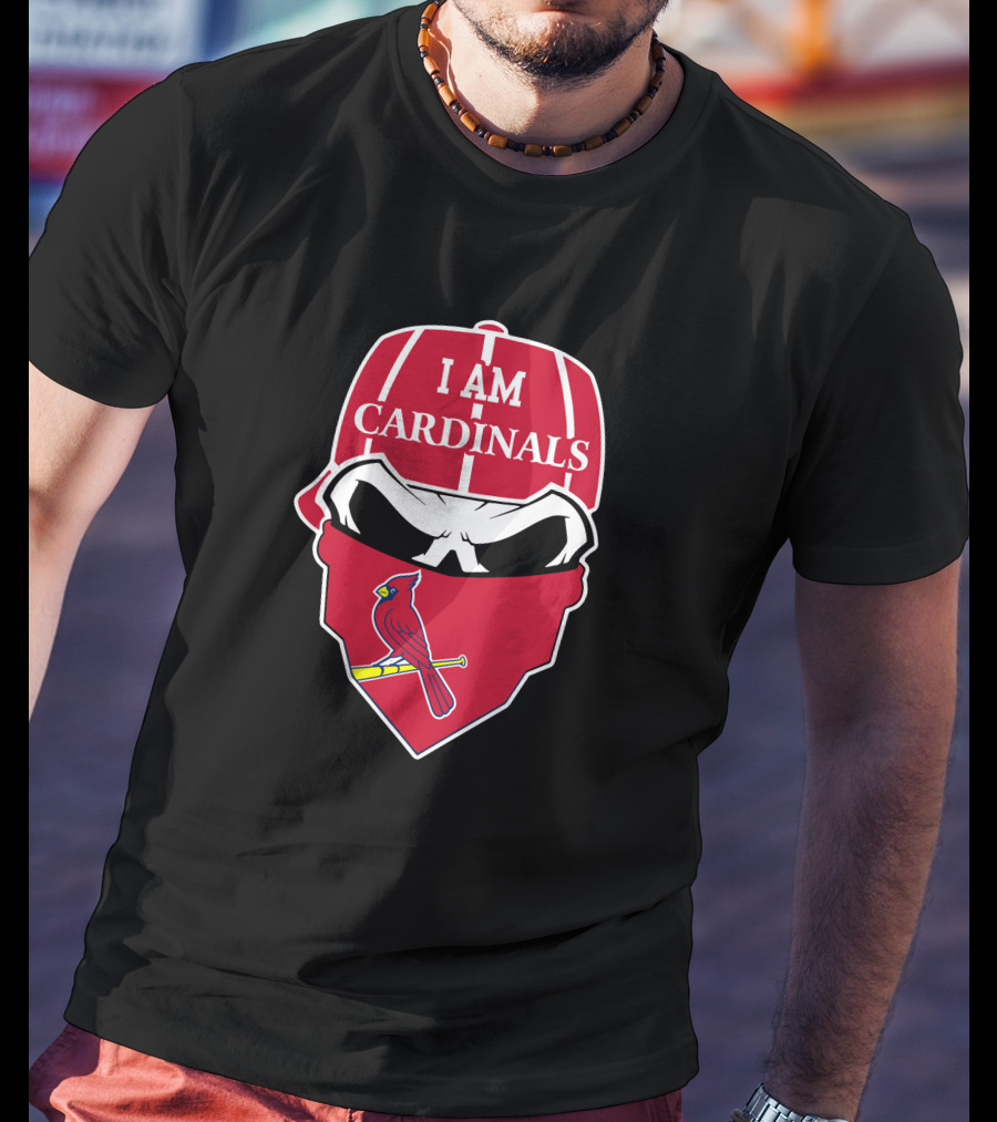 I Am Cardinals St Louis Skull T-Shirt