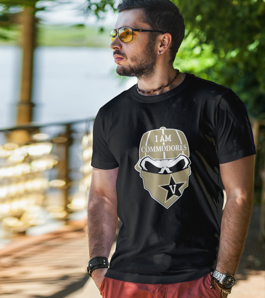 I Am Vanderbilt Commodores Skull V Star T-Shirt