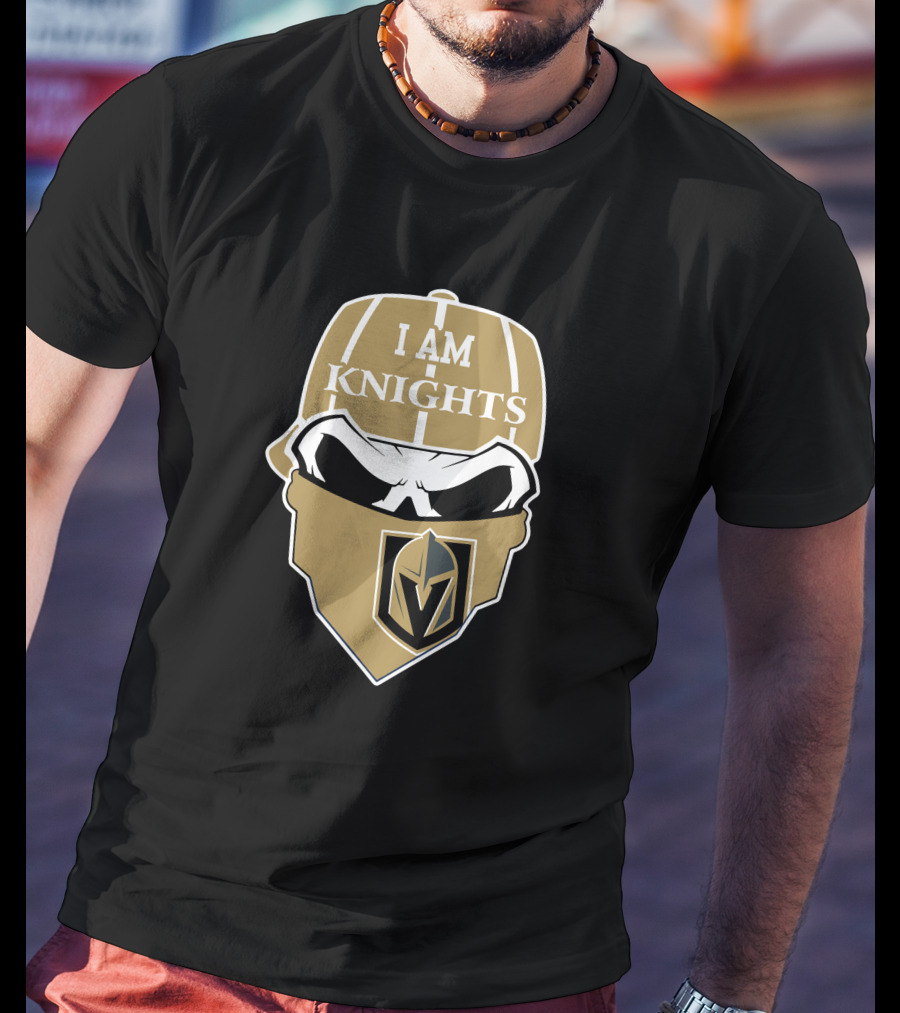 I Am Knights Vegas Golden Knights Skull T-Shirt