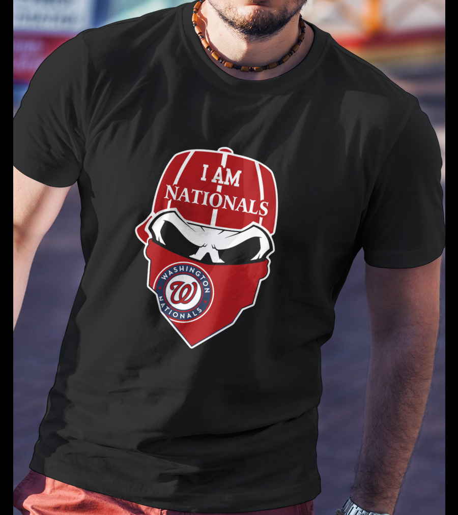 I Am Nationals Washington Nationals Skull T-Shirt