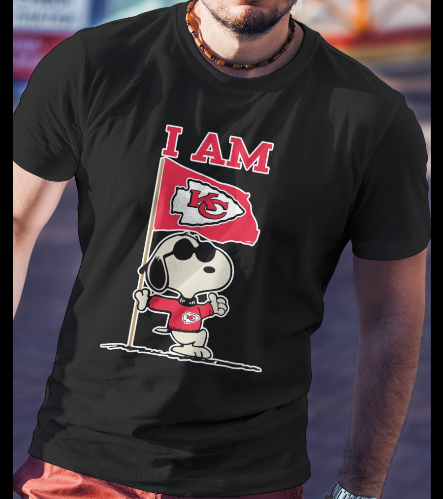 I Am Kansas City Chiefs Snoopy Kc Flag T-Shirt