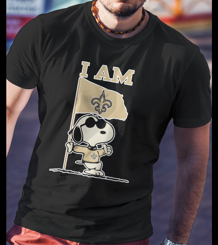 I Am New Orleans Saints Snoopy T-Shirt