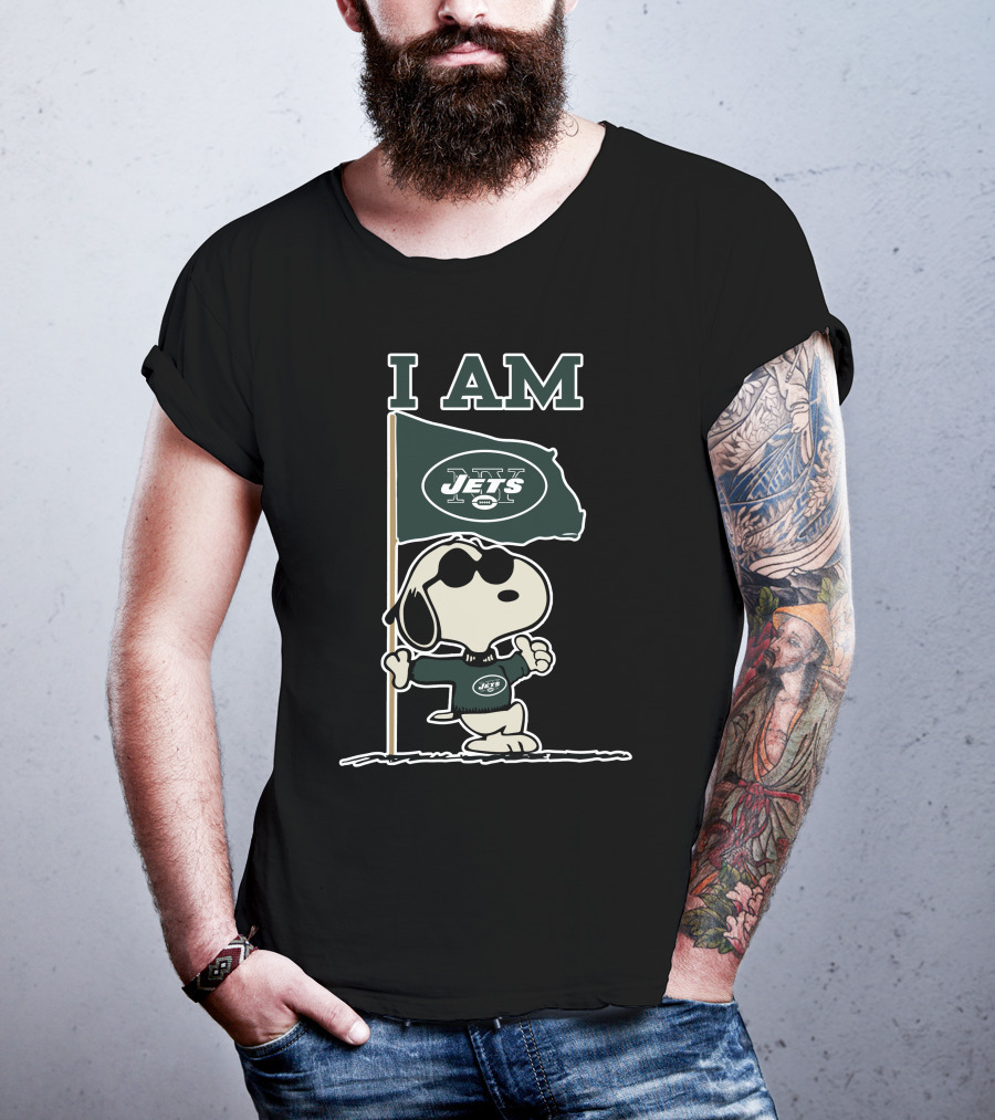 I Am Jets Snoopy New York Jets Flag T-Shirt