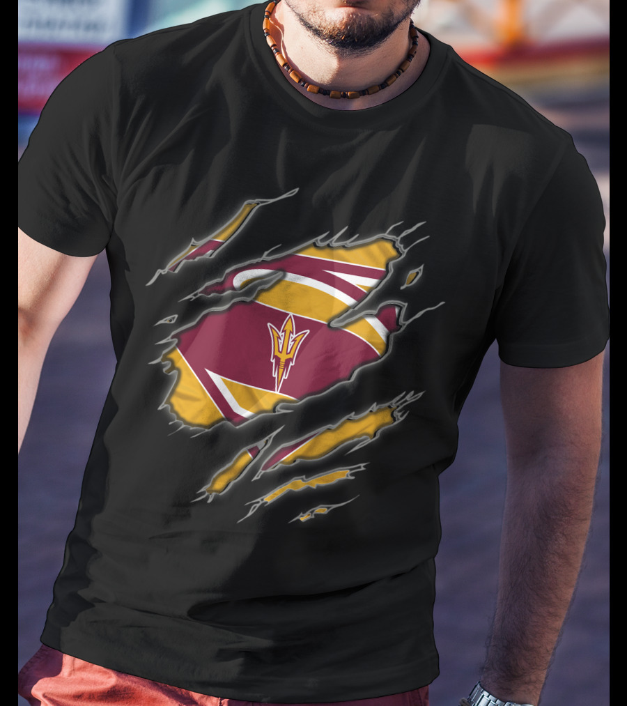Arizona State Sun Devils Superman Ripped T-Shirt