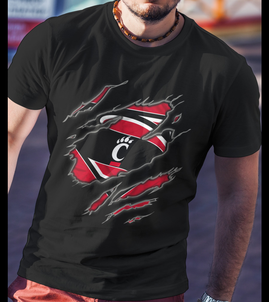 Cincinnati Bearcats Superman Logo Claw T-Shirt