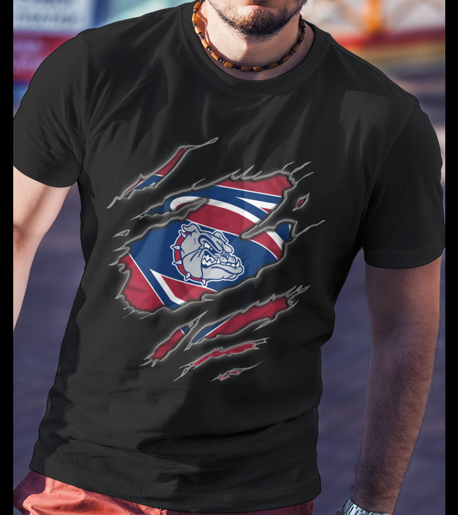 Gonzaga Bulldogs Logo Bold Superman-Inspired T-Shirt