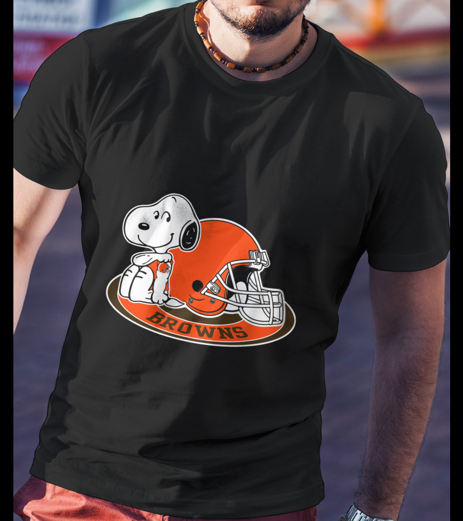 Snoopy Cleveland Browns Helmet Browns T-Shirt