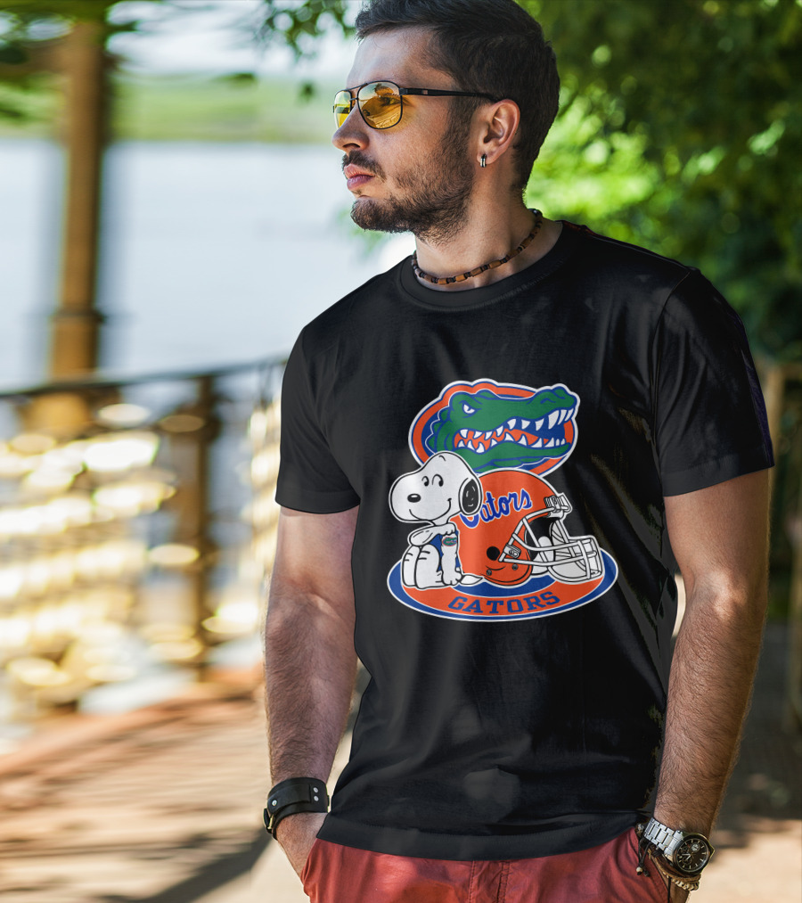 Florida Gators Snoopy Football Helmet Gators T-Shirt
