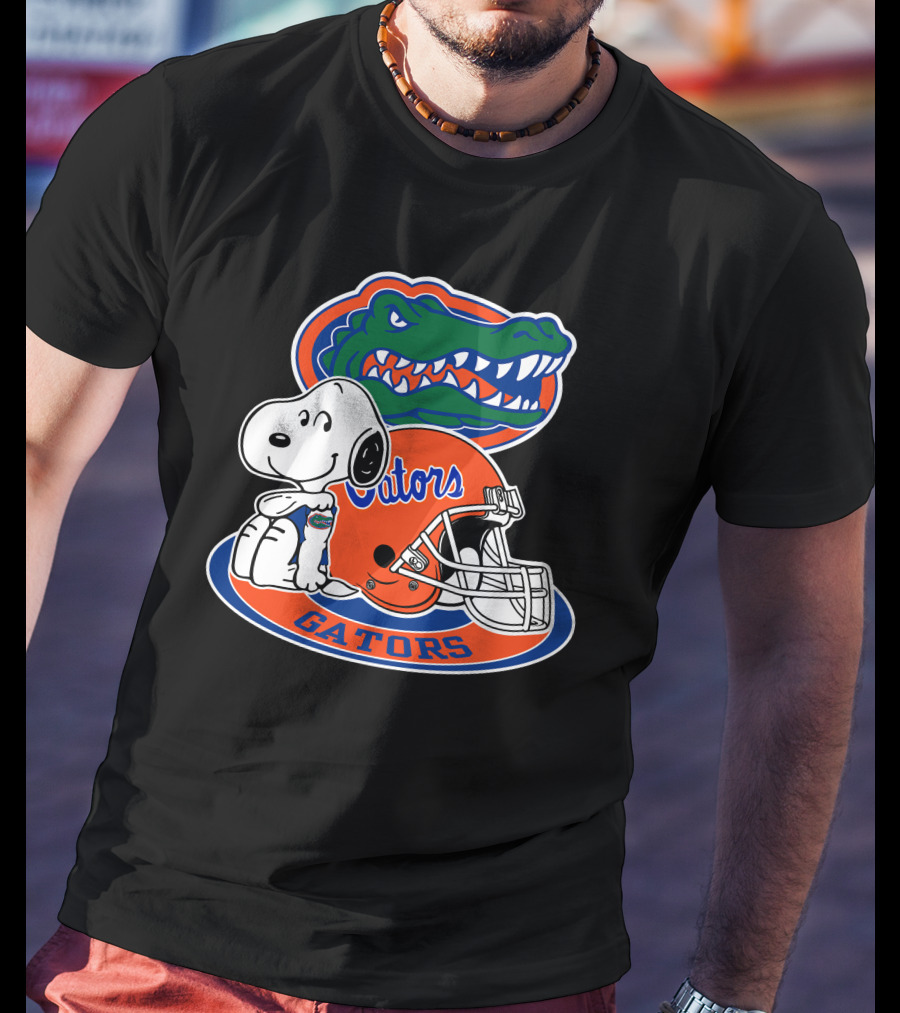 Florida Gators Snoopy Football Helmet Gators T-Shirt