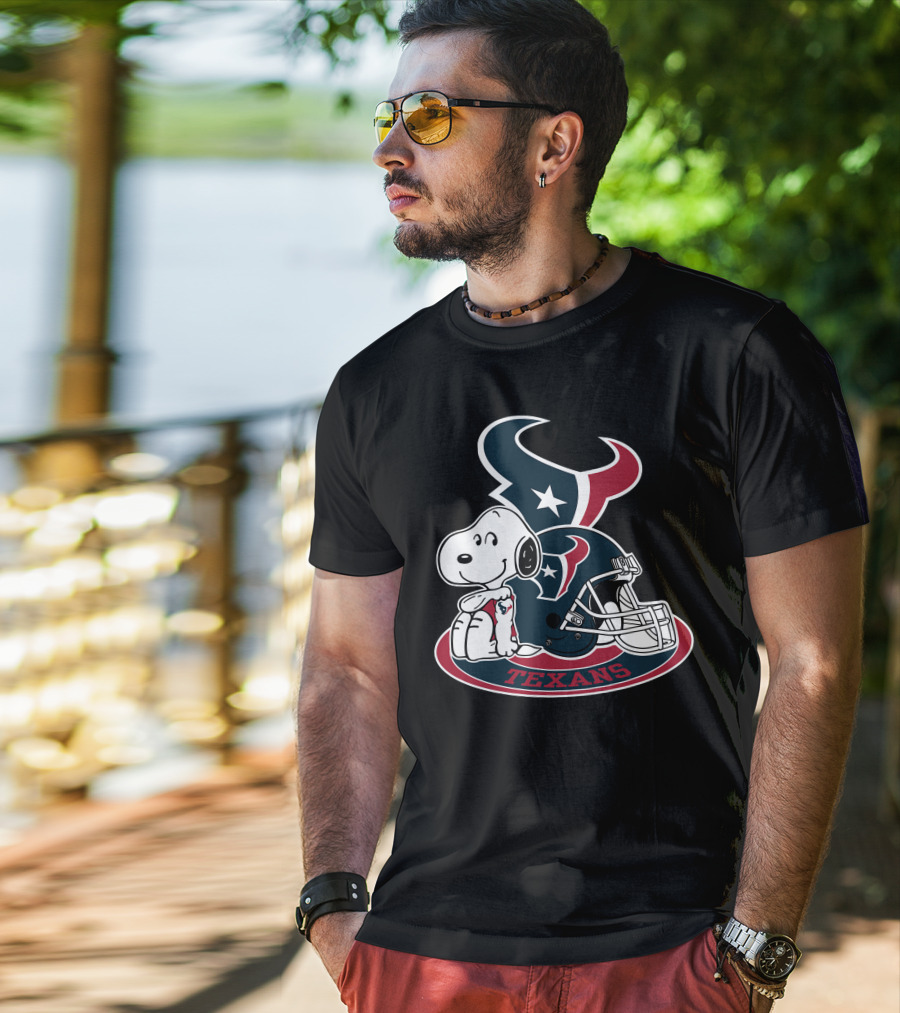 Houston Texans Snoopy Helmet T-Shirt