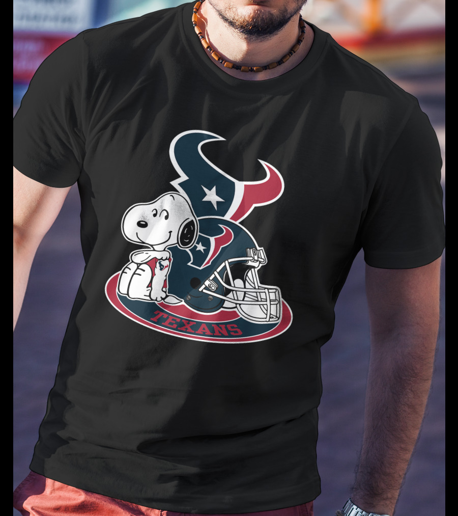 Houston Texans Snoopy Helmet T-Shirt