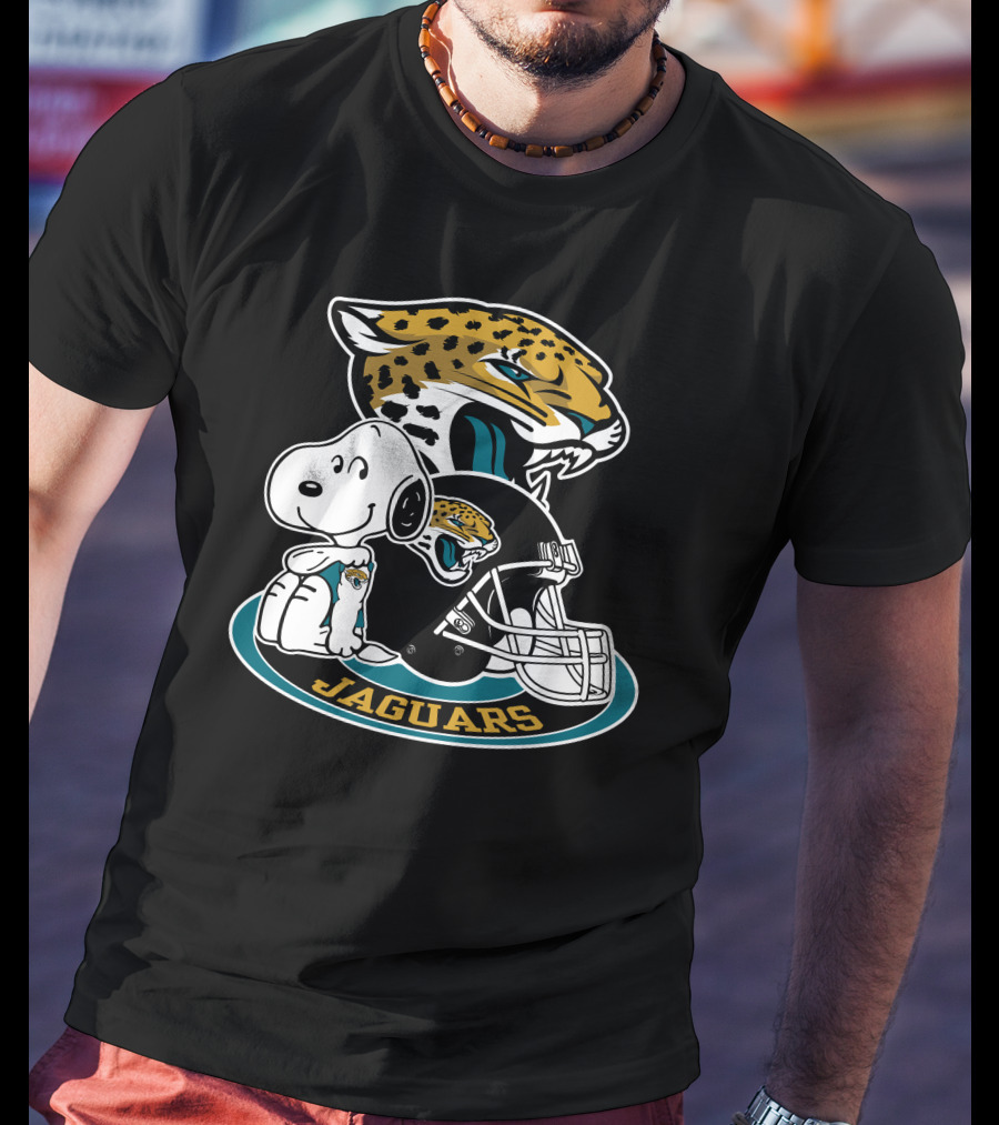 Jacksonville Jaguars Snoopy Helmet T-Shirt