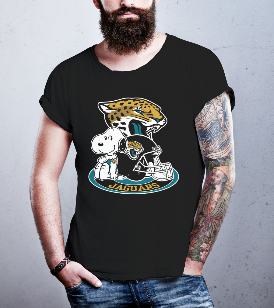 Jacksonville Jaguars Snoopy Helmet T-Shirt