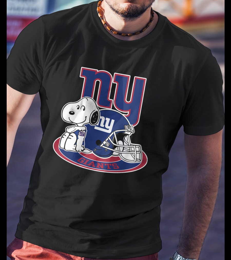 Ny Giants Snoopy Helmet Football T-Shirt