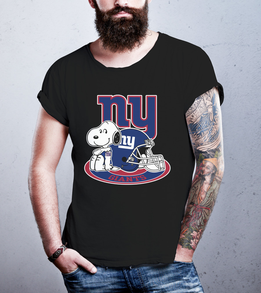 Ny Giants Snoopy Helmet Football T-Shirt