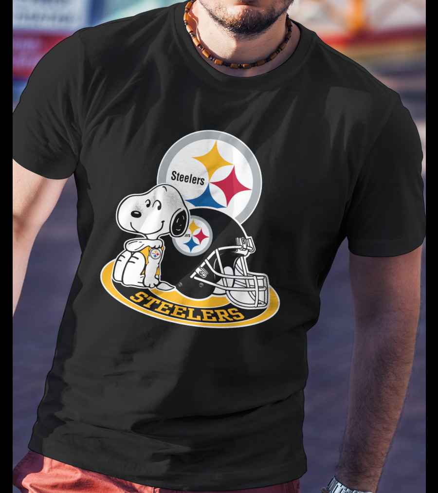 Steelers Snoopy Pittsburgh Helmet Nfl Peanuts Football Combination T-Shirt
