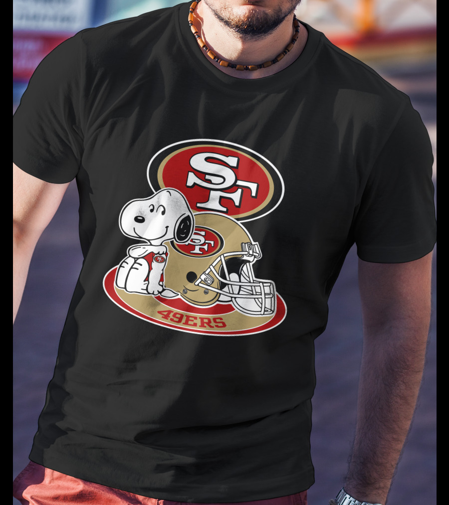 San Francisco 49ers Sf Snoopy Football Helmet 49ers T-Shirt