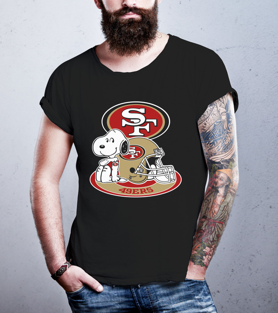 San Francisco 49ers Sf Snoopy Football Helmet 49ers T-Shirt