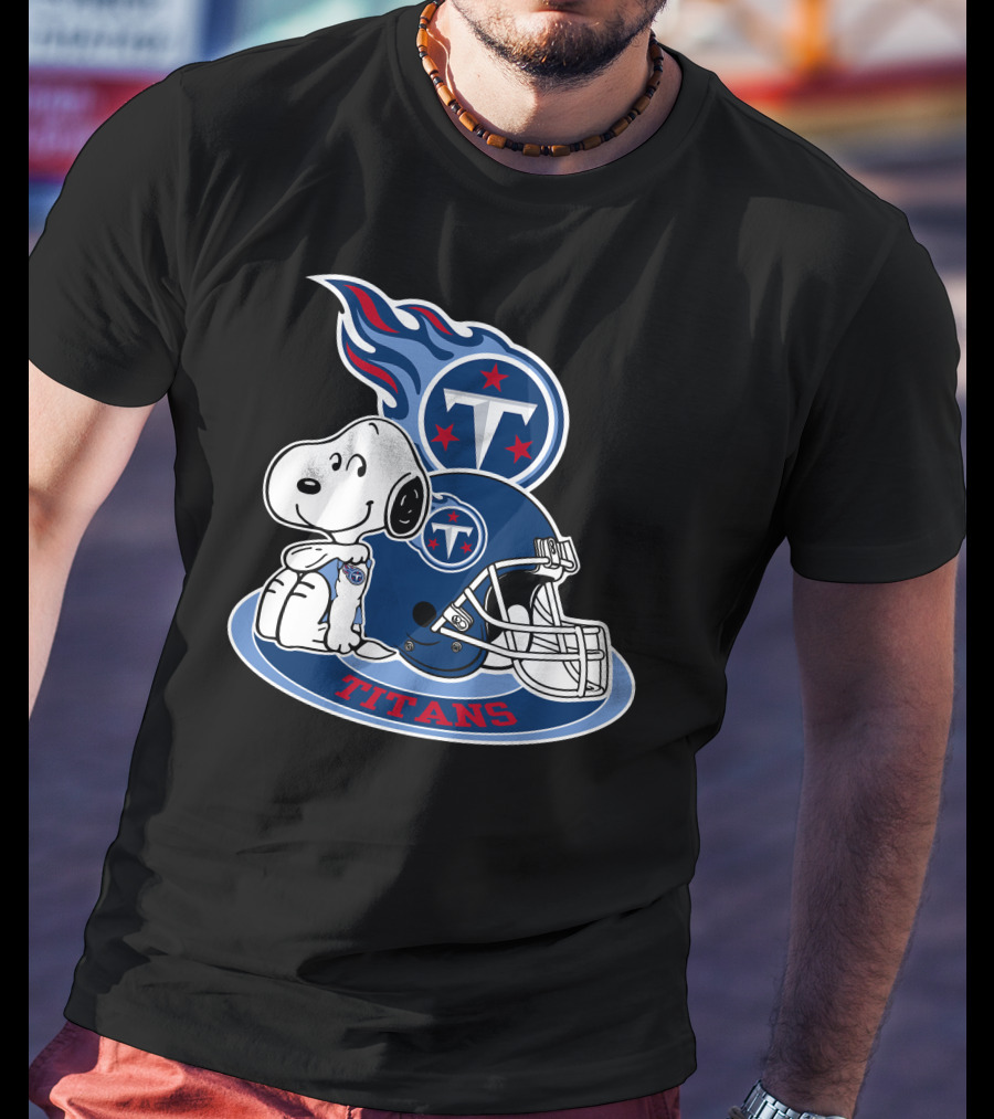 Tennessee Titans Snoopy Football Mascot T-Shirt