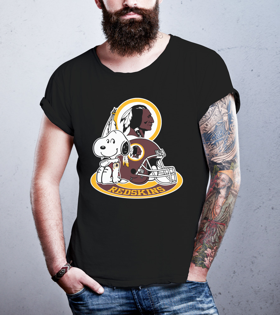Washington Redskins Snoopy Football Helmet T-Shirt