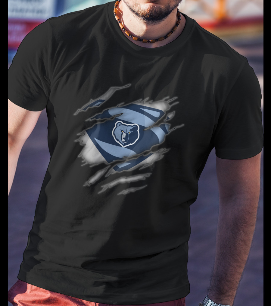 Memphis Grizzlies Logo Superhero Blend T-Shirt