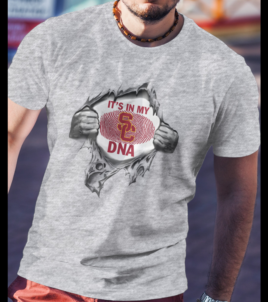 Usc Trojans It's In My Dna Fingerprint T-Shirt