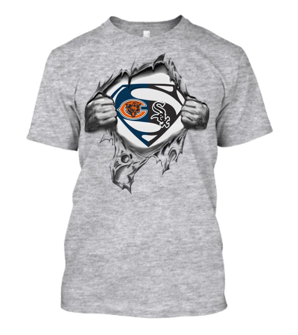 Bears Chicago White Sox Superman Logo Mashup T-Shirt