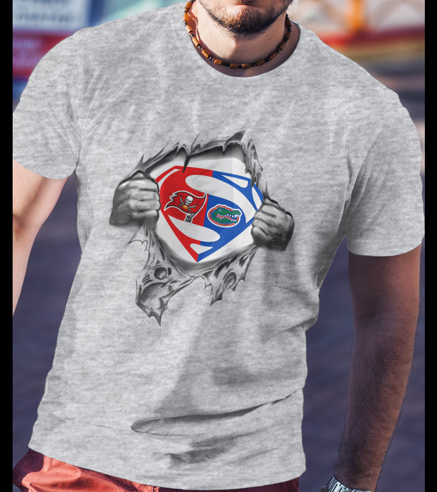 Buccaneers Florida Gators Superman Logo Mashup T-Shirt