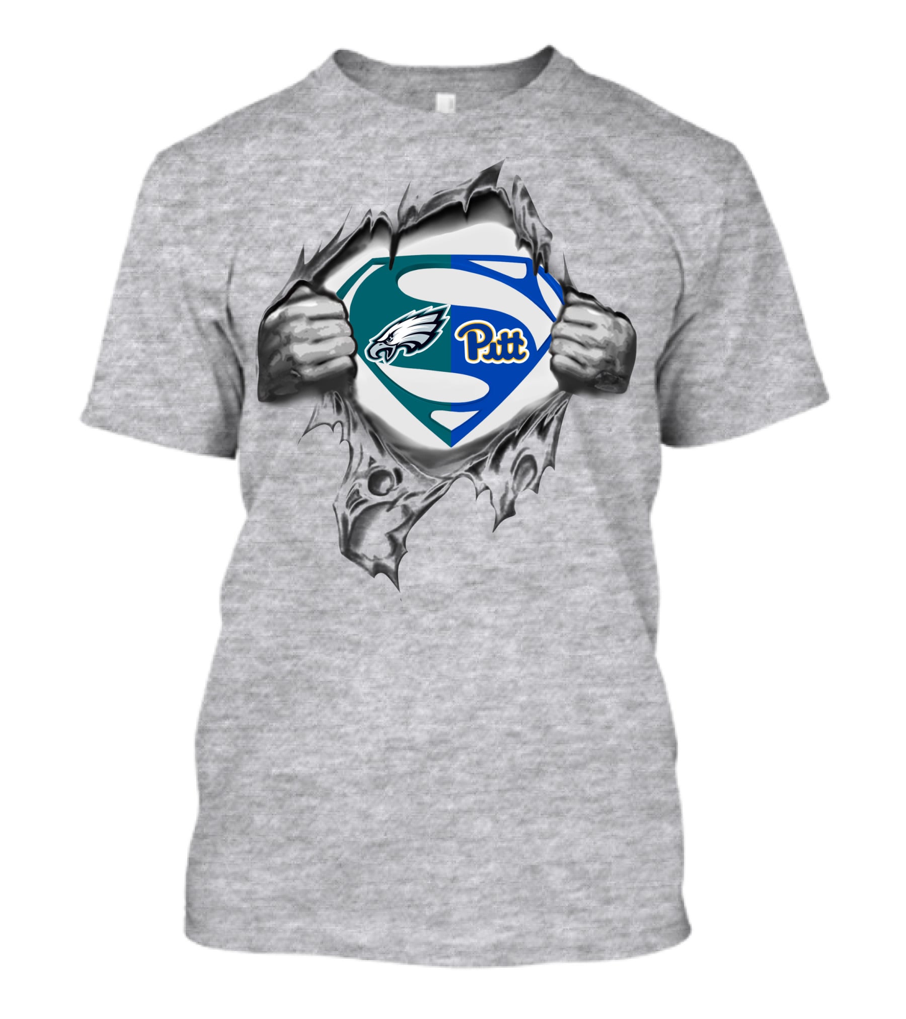 Pittsburgh Panthers Eagles Superman Logo Combo T-Shirt