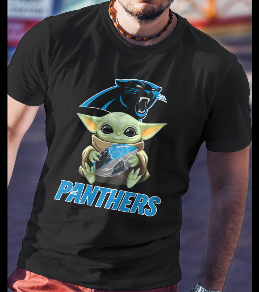 Carolina Panthers Baby Yoda Football Fan Gear T-Shirt