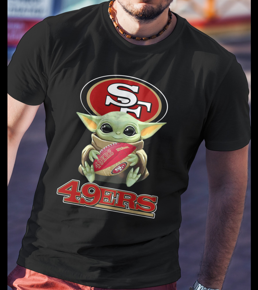 49ers Baby Yoda San Francisco Football Icon Slogan T-Shirt
