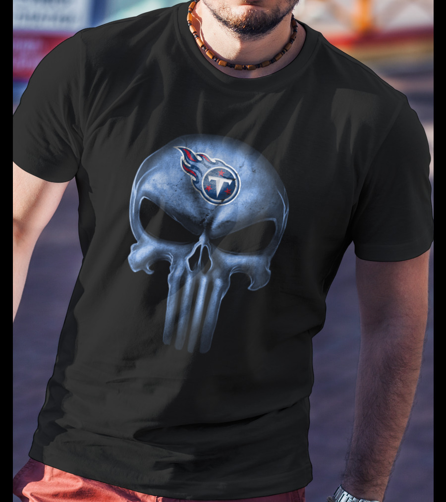 Tennessee Titans Skull Logo Nfl Fusion T-Shirt