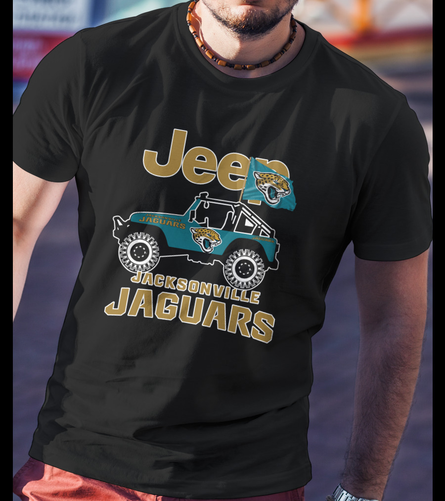 Jeep Jacksonville Jaguars Football Team Logo Vehicle T-Shirt