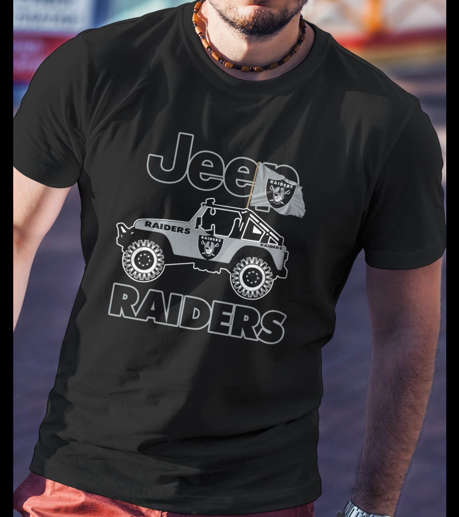 Las Vegas Raiders Jeep Enthusiast Fan Gear Nfl Team Spirit Accessories T-Shirt