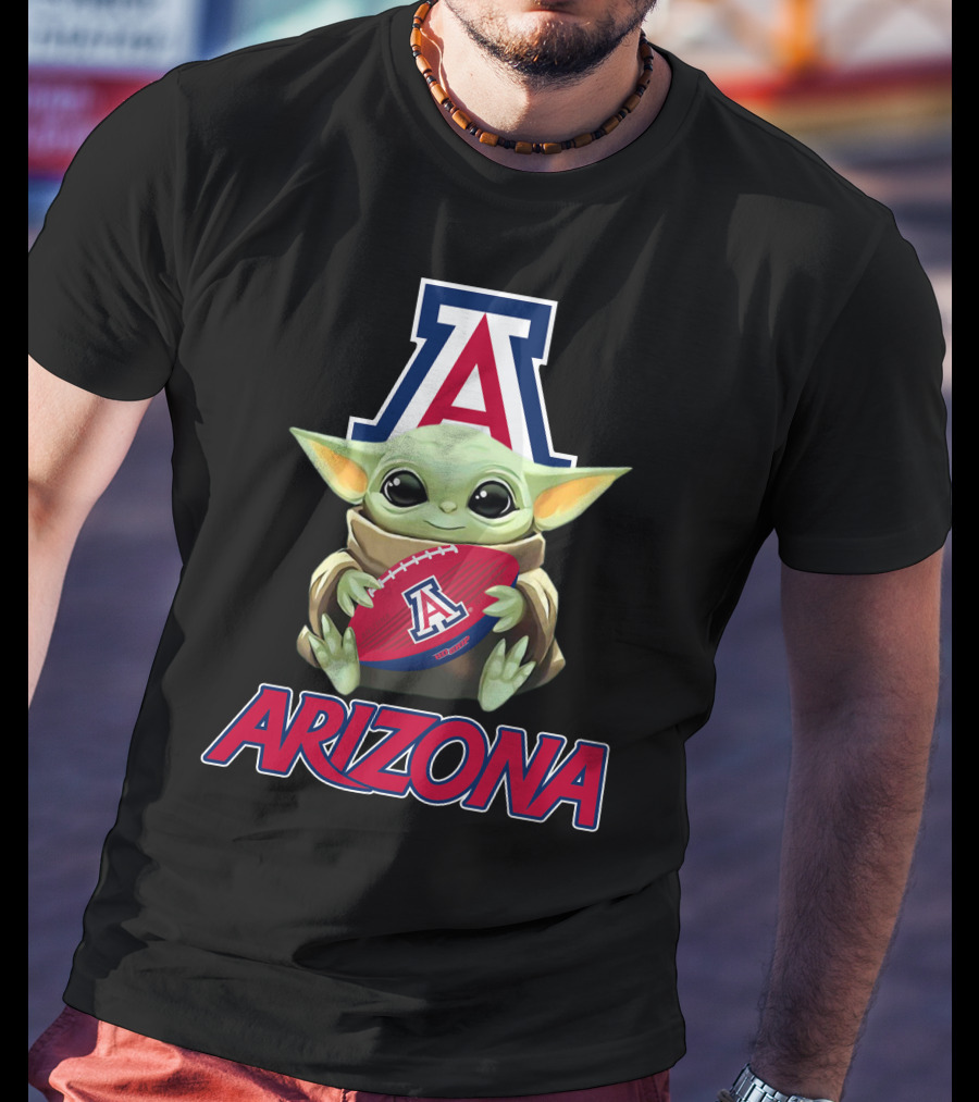 Arizona Wildcats Baby Yoda Football Fan T-Shirt