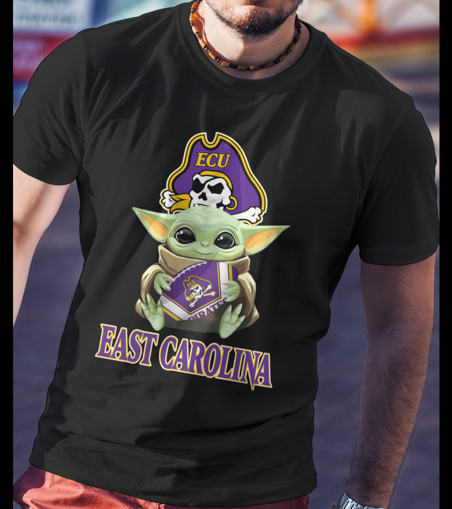 East Carolina Pirates Ecu Baby Yoda T-Shirt