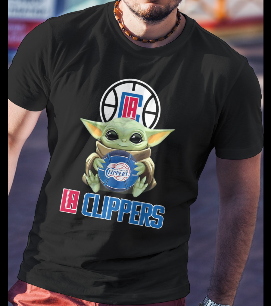 La Clippers Baby Yoda Los Angeles Basketball Fan Gear T-Shirt