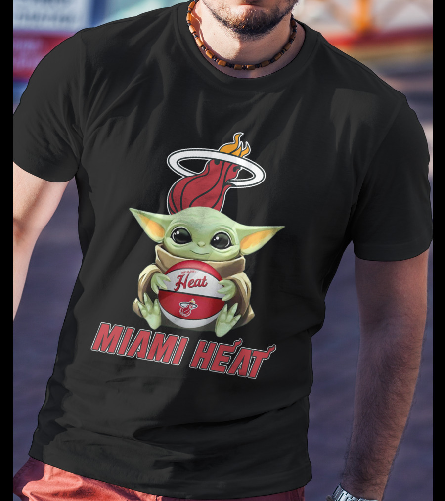 Miami Heat Baby Yoda Basketball Team T-Shirt