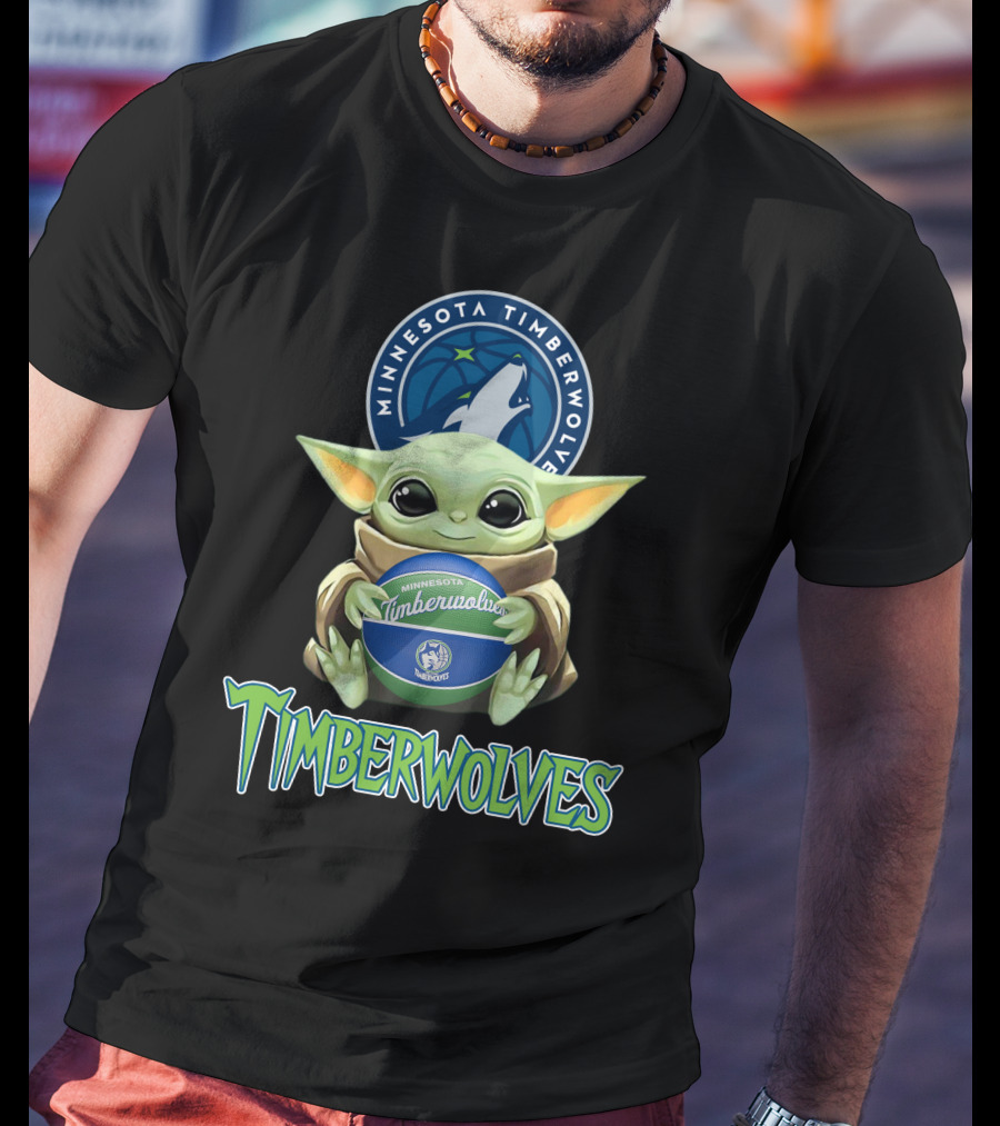 Minnesota Timberwolves Baby Yoda Basketball T-Shirt