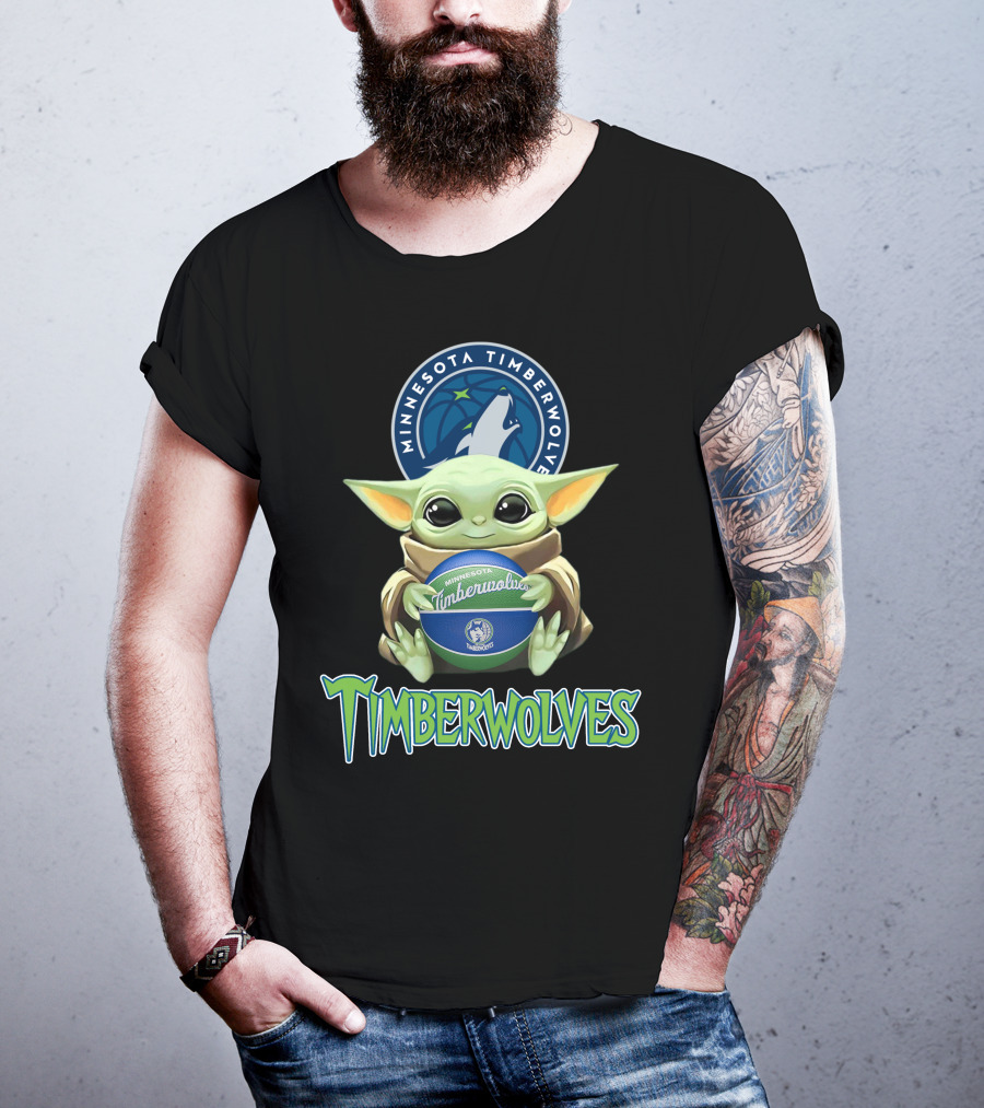 Minnesota Timberwolves Baby Yoda Basketball T-Shirt