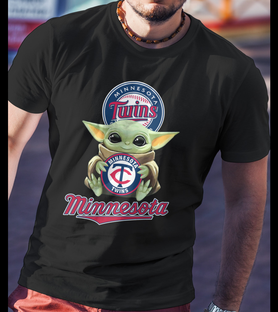 Minnesota Twins Baby Yoda Baseball T-Shirt