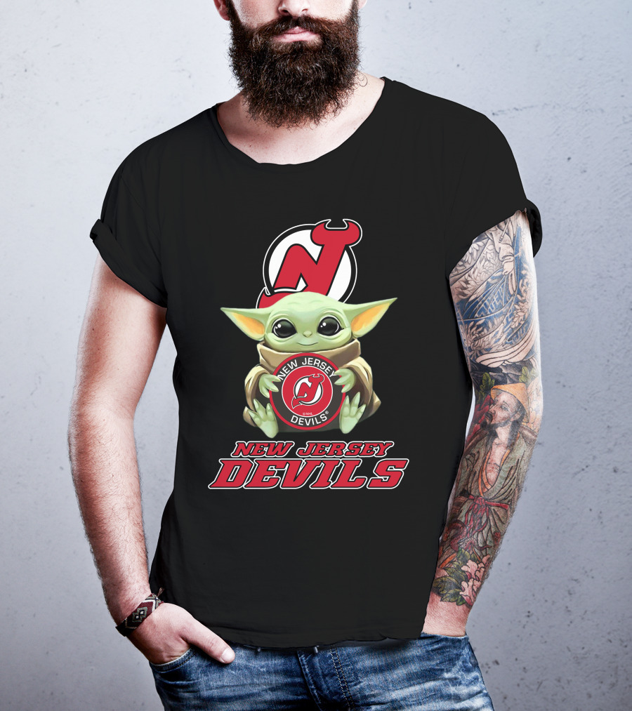 New Jersey Devils Baby Yoda Nhl T-Shirt