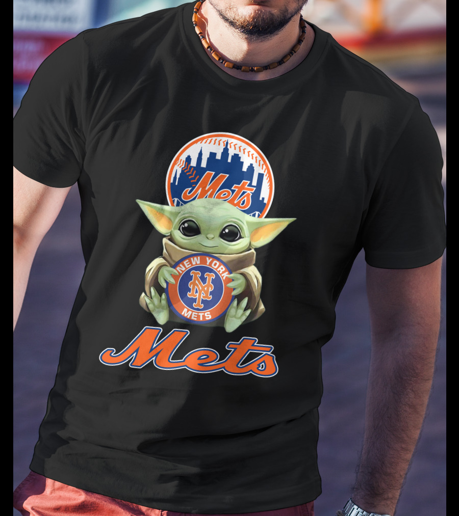 New York Mets Baby Yoda Mets T-Shirt