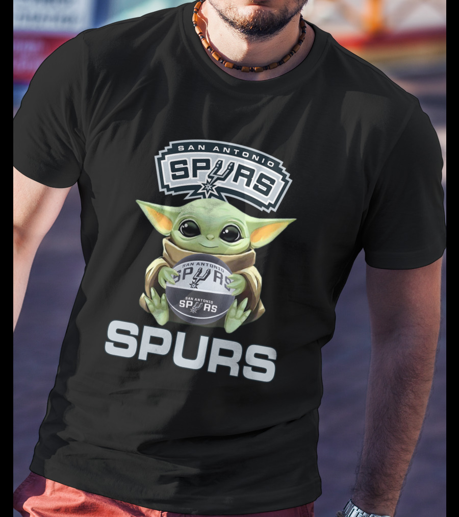 San Antonio Spurs Baby Yoda Basketball Fan T-Shirt