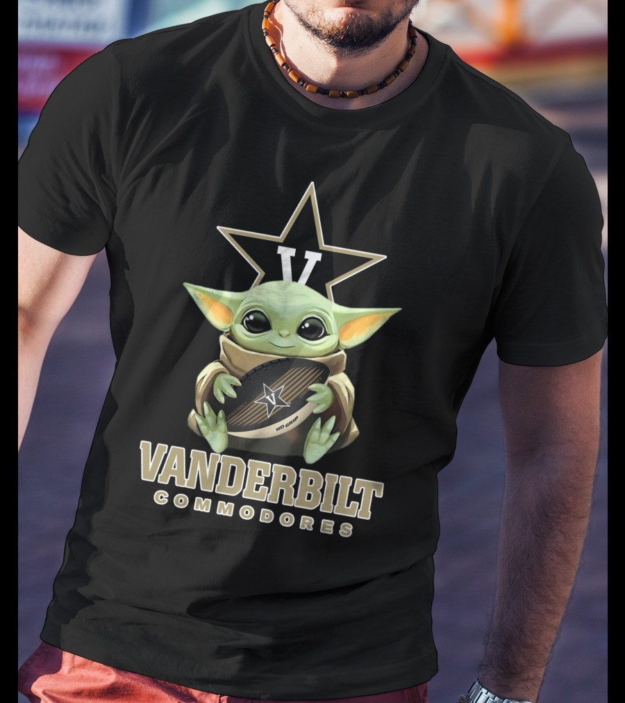 Vanderbilt Commodores Star Wars Yoda Football T-Shirt