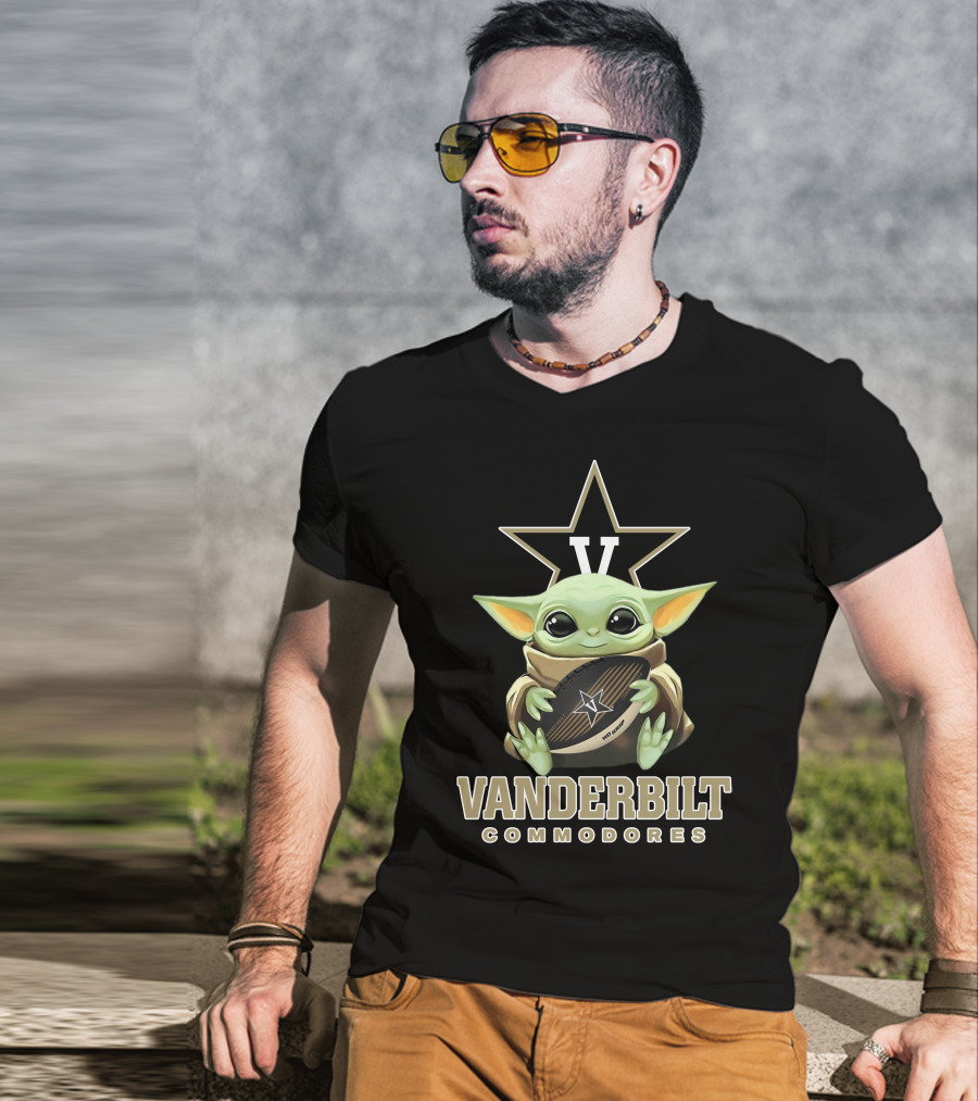 Vanderbilt Commodores Star Wars Yoda Football T-Shirt