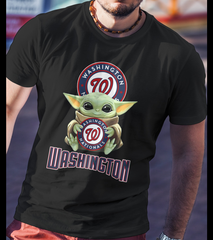 Washington Nationals Baby Yoda Star Wars Fan Collaboration T-Shirt