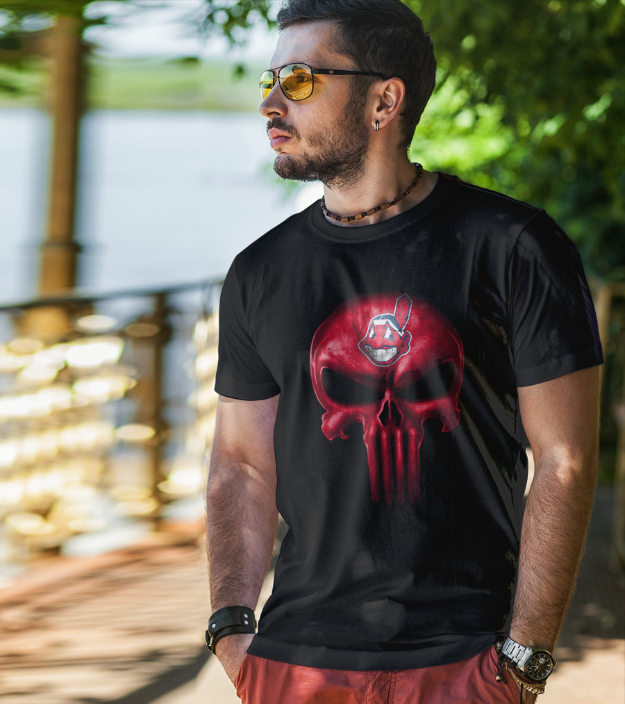 Cleveland Indians Skull Logo T-Shirt