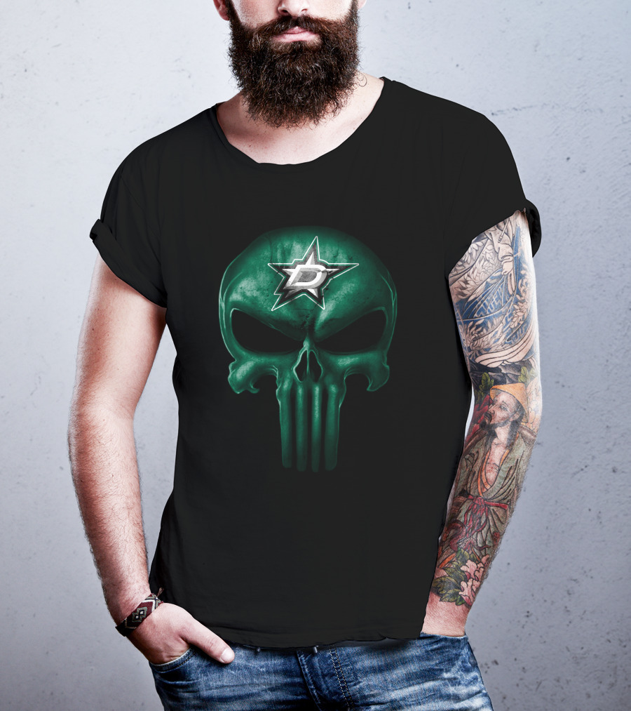 Dallas Stars Skull Iconic Green T-Shirt